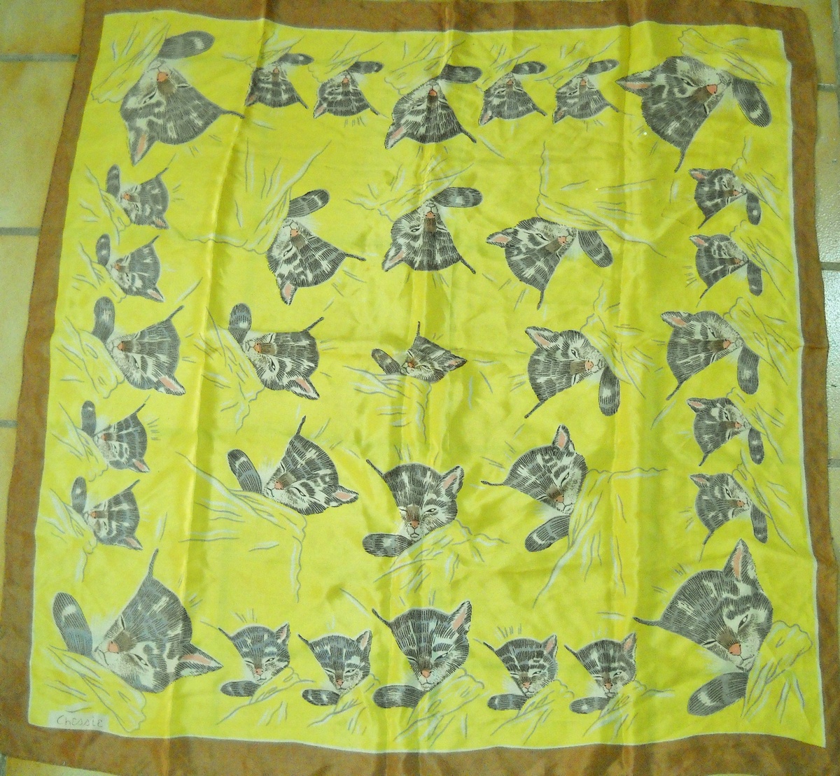 Vintage Chessie Cat Scarf