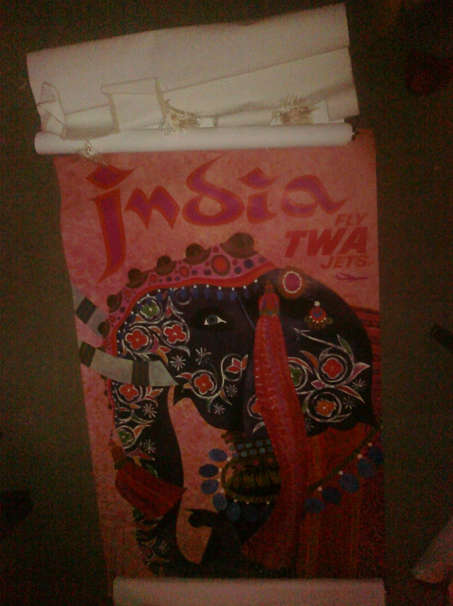 Posters found in a closet London and Africa posters was ruined they are still hanging on the wall in the basementt