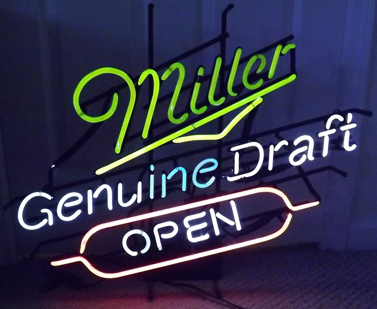 Miller Genuine Draft Open Neon Sign