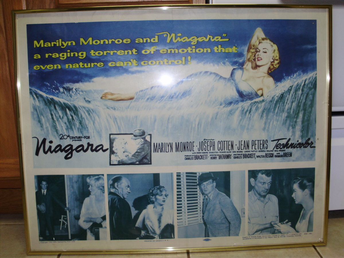 Marilyn Monroe Rare Niagara Movie Poster