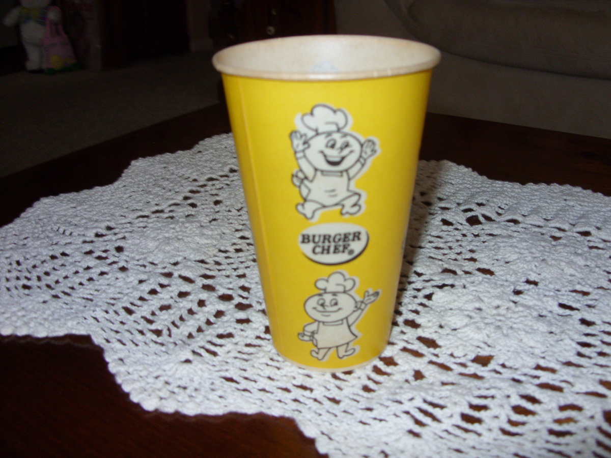 1960s burger chef wax cup - Advertising