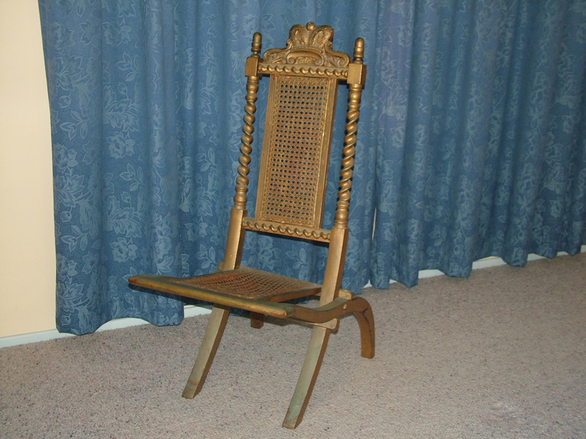 My great grandmother's folding picnic chair