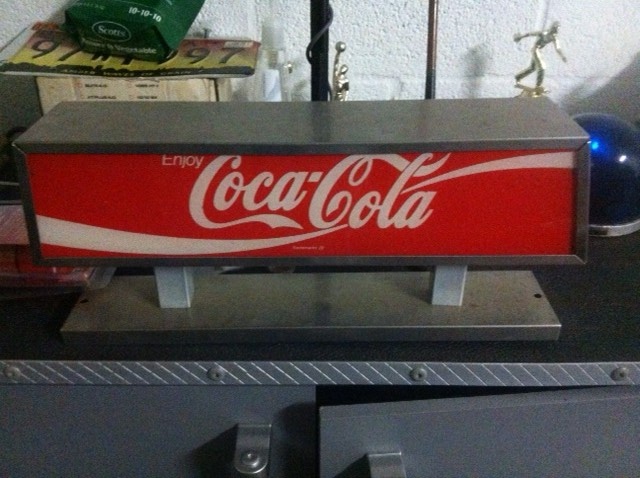 Coke Sign with Light - Coca-Cola