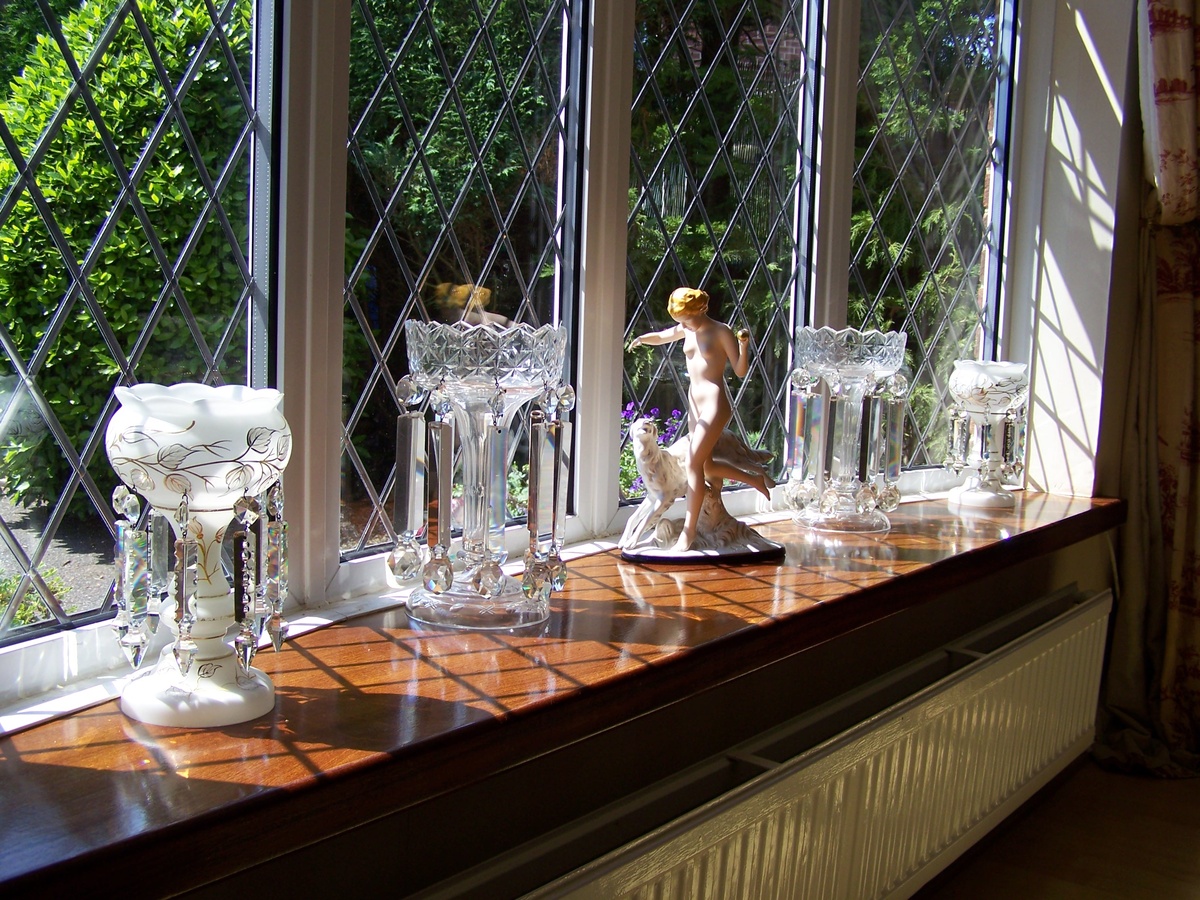 Some more Lustres and Royal Dux Figurine - Art Pottery