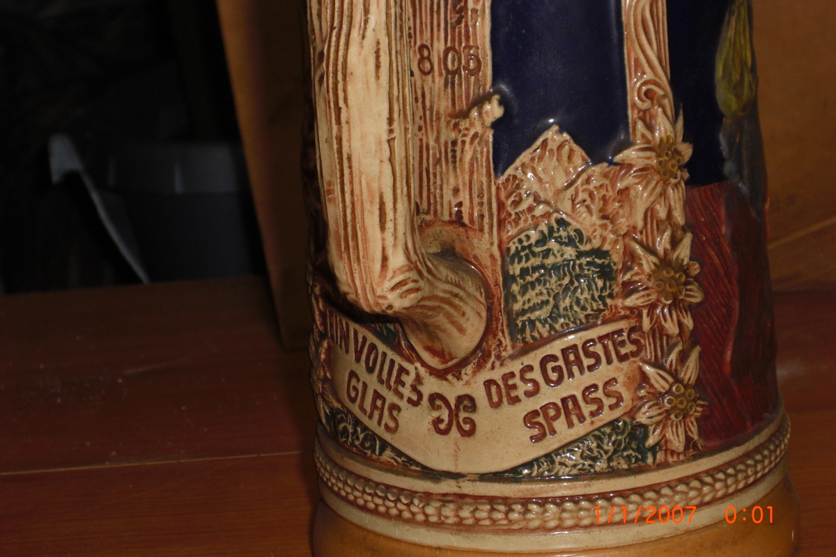early 1800th century german beer stein