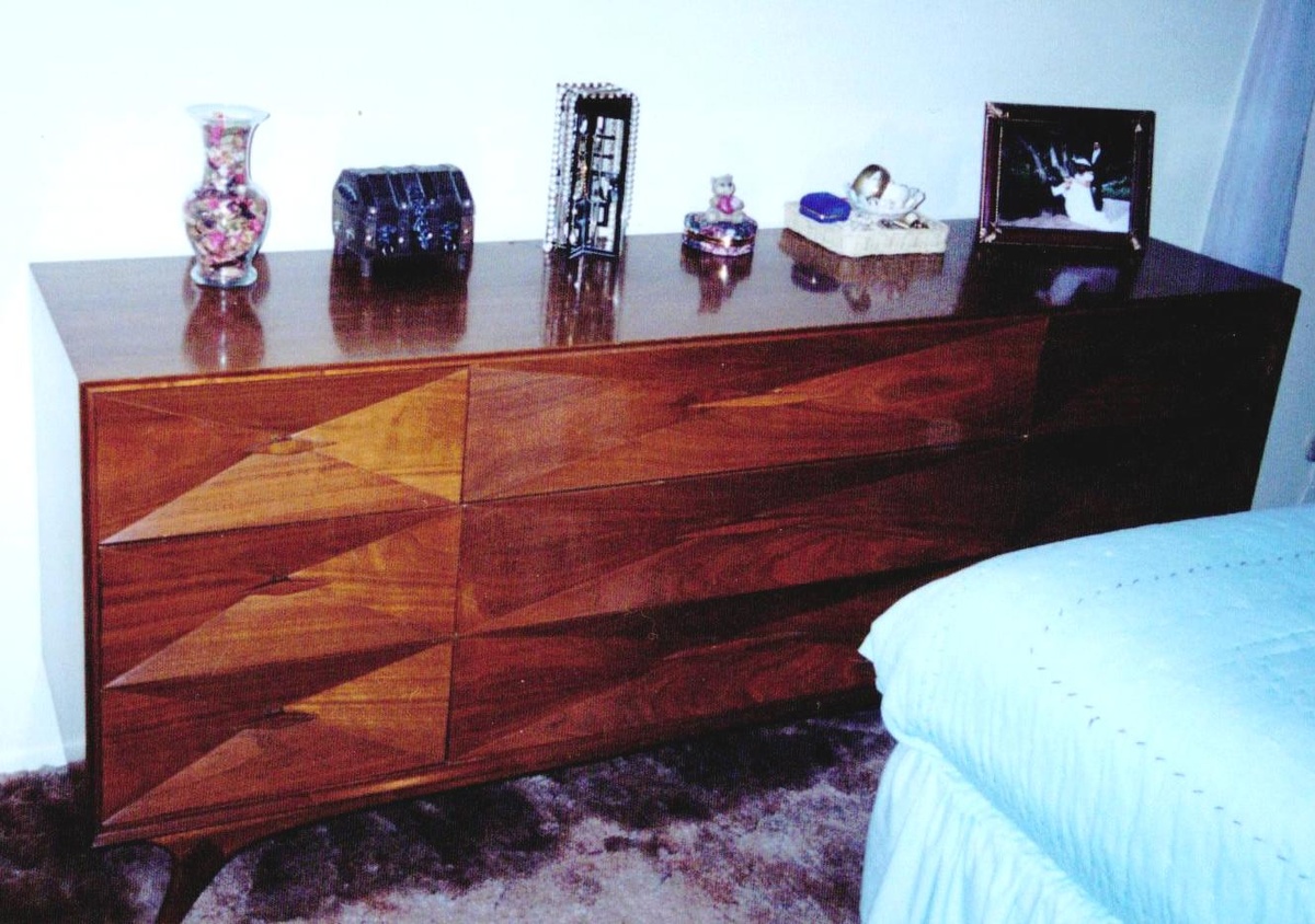 Danish Modern Mid Century Solid Black Walnut 4-pc. Bedroom Set Needs Identifying and Valuing - Furniture