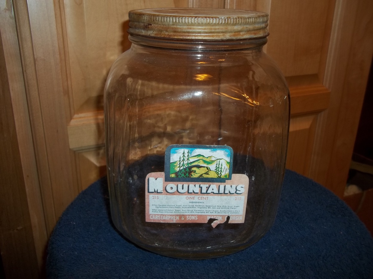 Mountains Penny Candy Jar  from Castarphen & Sons Of Macon  Ga.