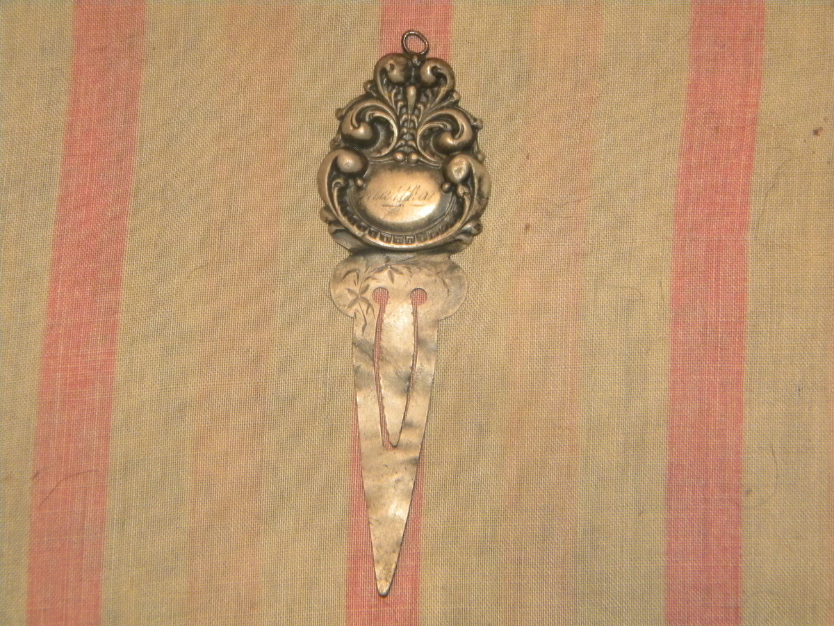 old silver book marker  - Sterling Silver