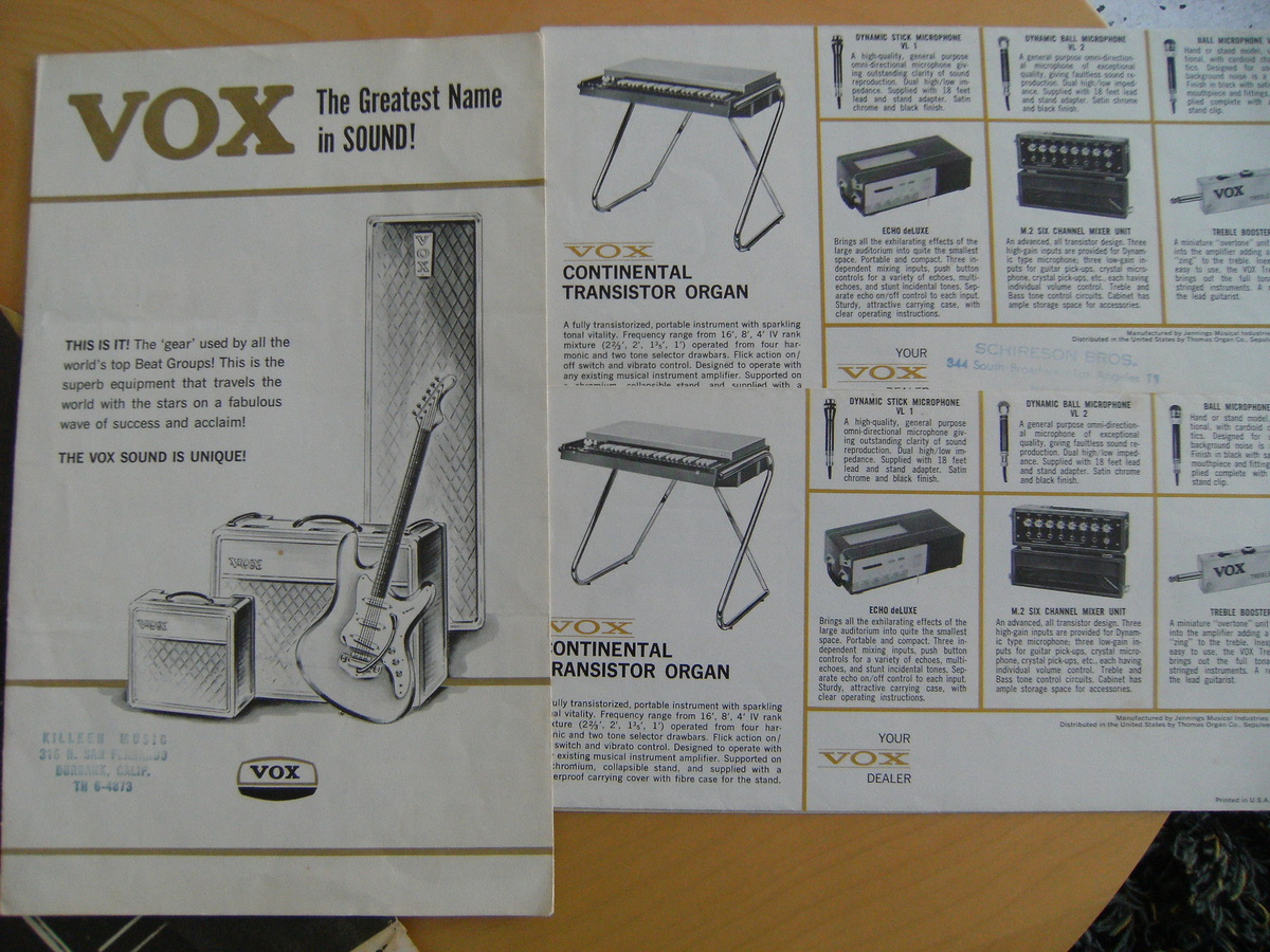 Vintage Vox Catalogs