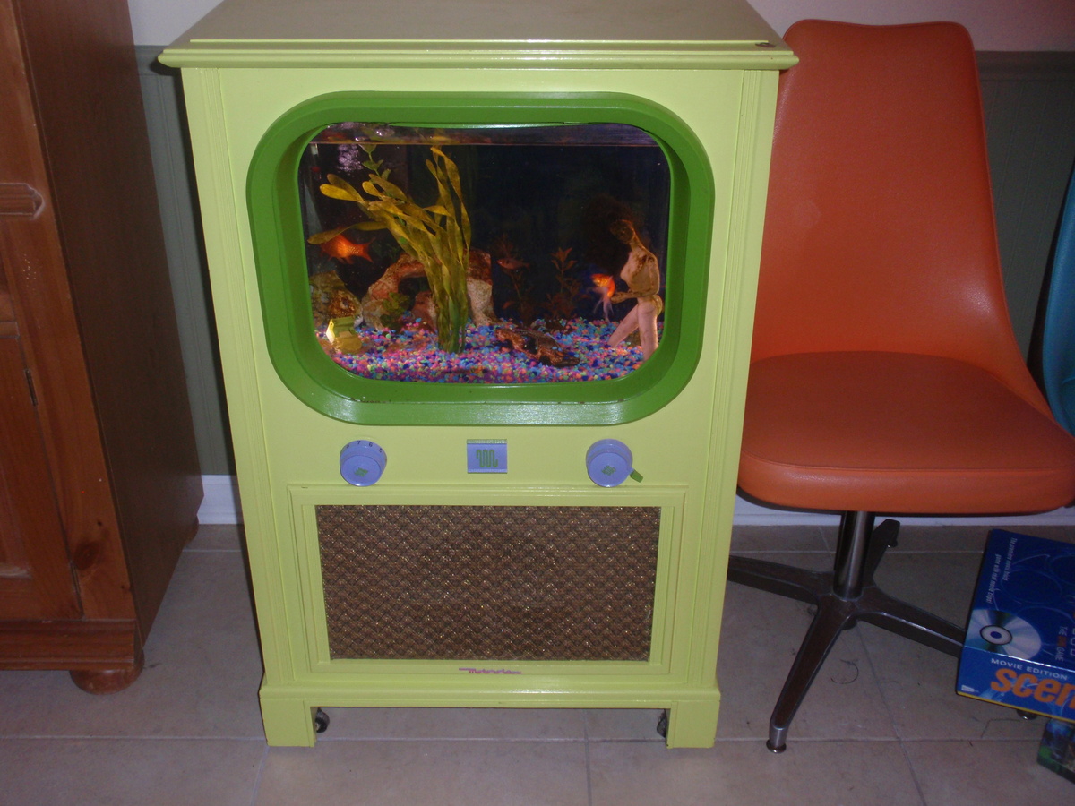 1950s tv I converted into a fish tank - Radios