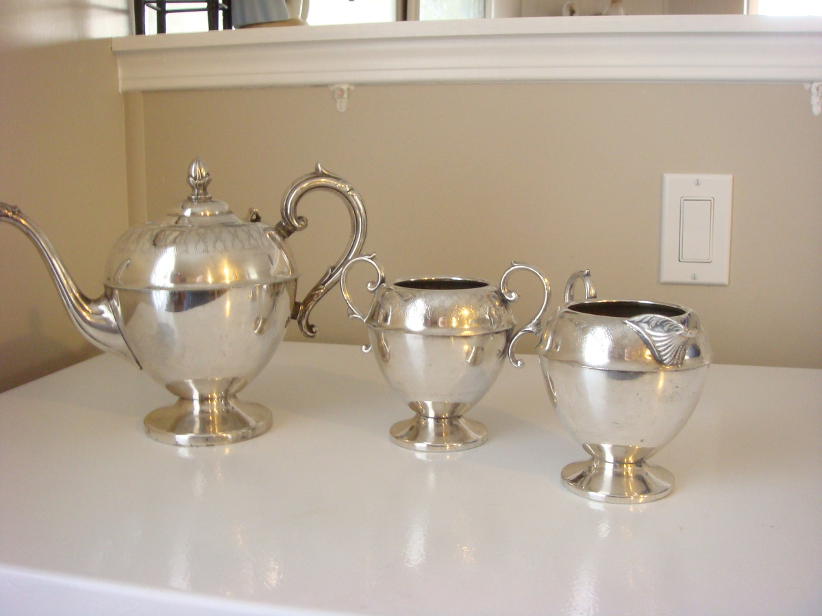 antique sterling tea set - Sterling Silver