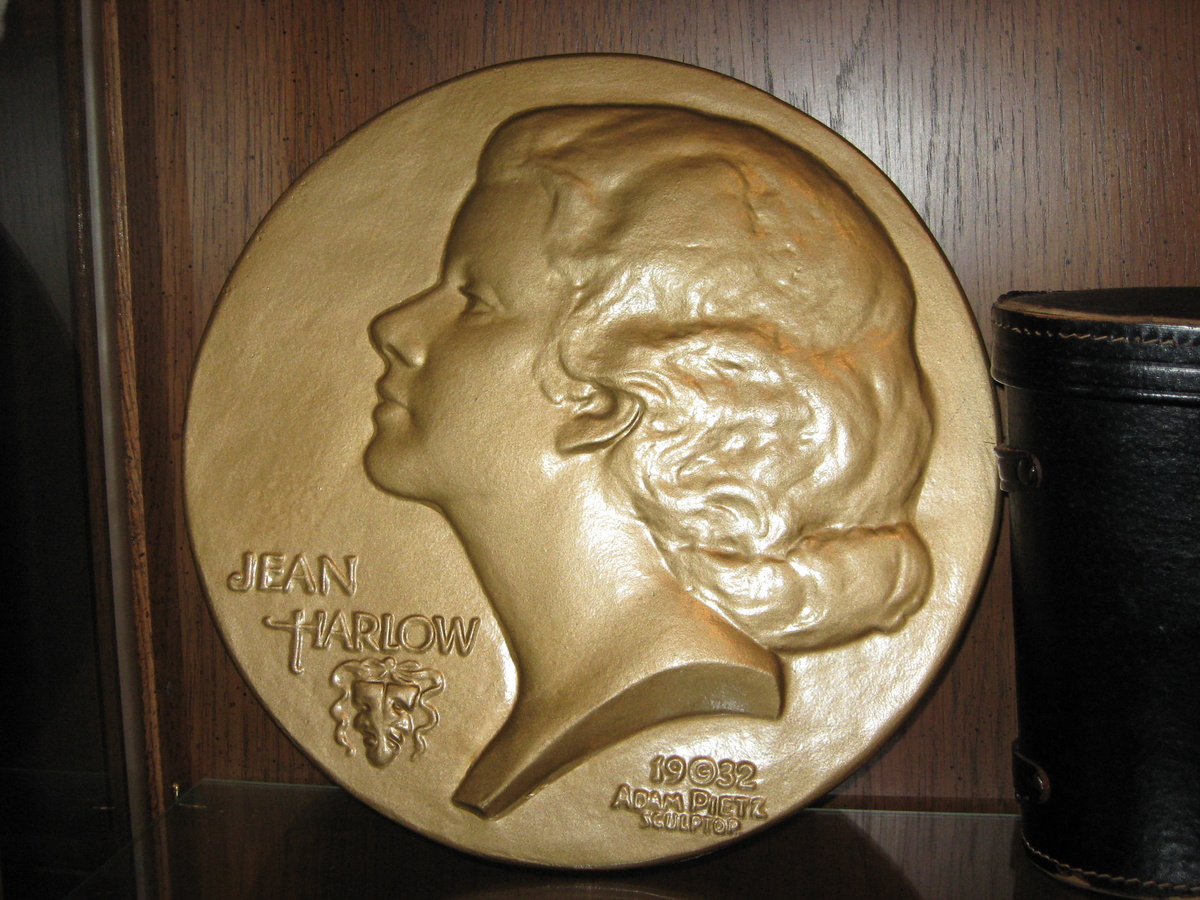 Jean Harlow Ceramic Plate by sculptor Adam Pietz