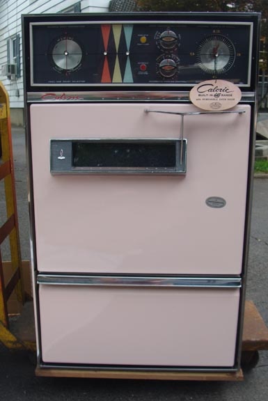 New old stock (NEVER USED W/ORIGINAL BOXES) 1962 CALORIC PINK KITCHEN, OVEN, STOVE, SINK, HOOD, BACK SPLASH