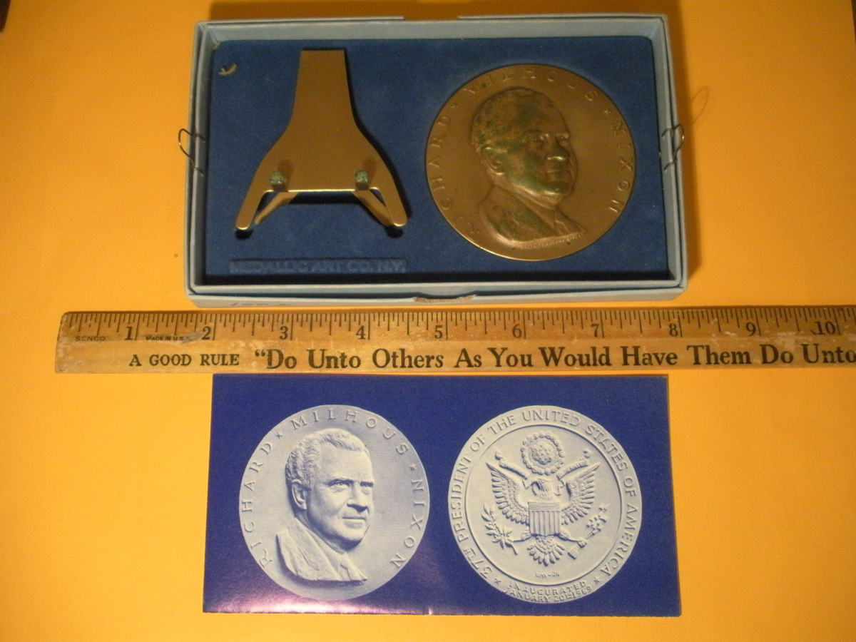 Inaugural Coin/Medallion/Paper Weight for President RICHARD M. NIXON Jan. 20, 1969 - US Coins