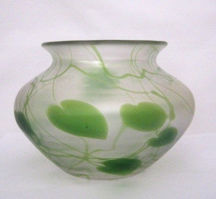 Extremely Rare Steuben New Intarsia Vase - Art Glass