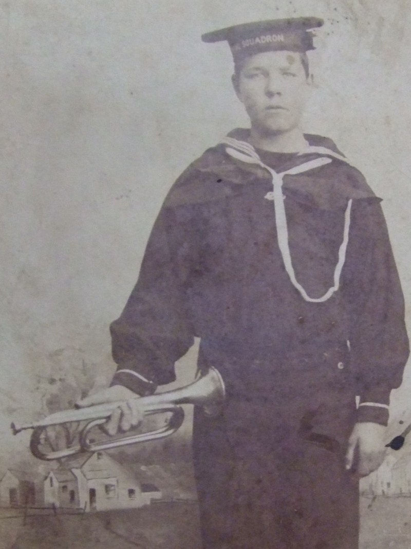 Spanish American War era Navy Bugler Photograph c. 1898