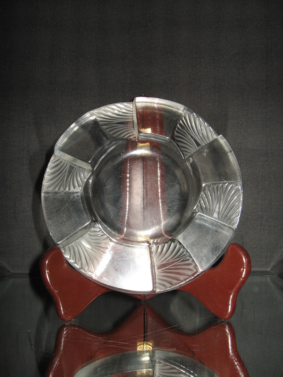 1930S LALIQUE  FRANCE CUBA ASHTRAY - Art Glass