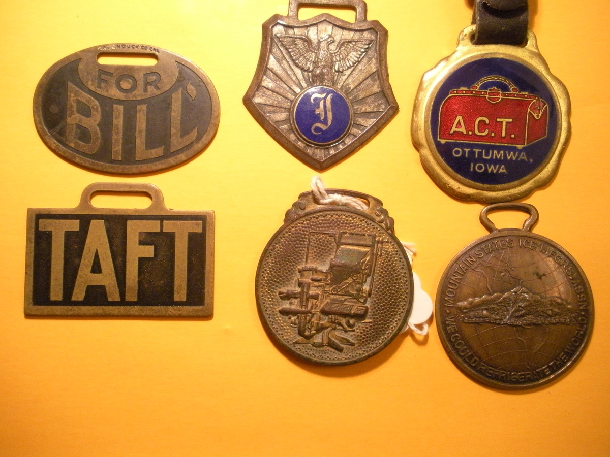 Advertising Watch Fobs -- Various -- Political Fobs ... - Pocket Watches