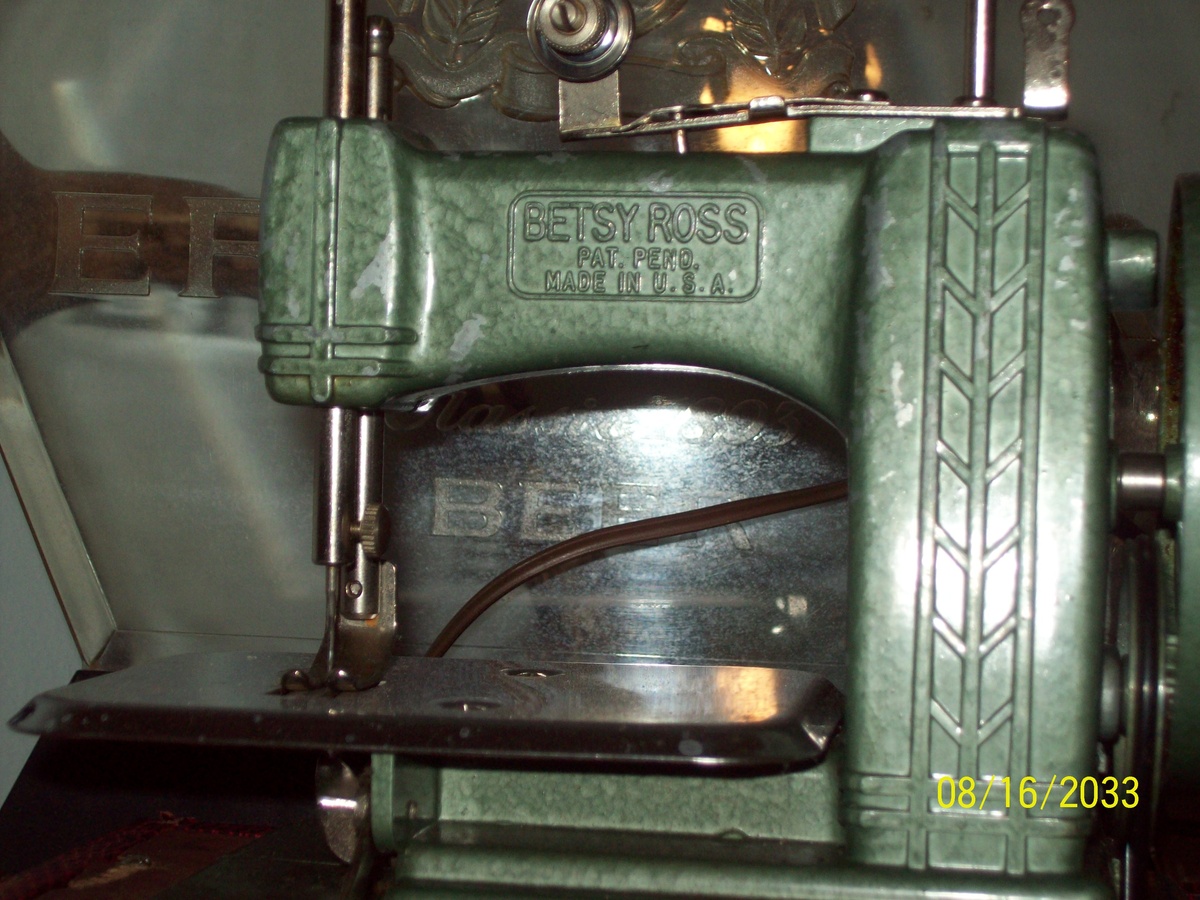 this betsy ross sewing machine still has kick/the lost info onjax