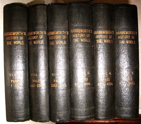 HARMSWORTH HISTORY OF THE WORLD VOLUMES  1 TO 6