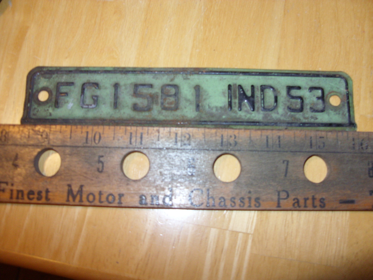 1953 indiana truck plates
