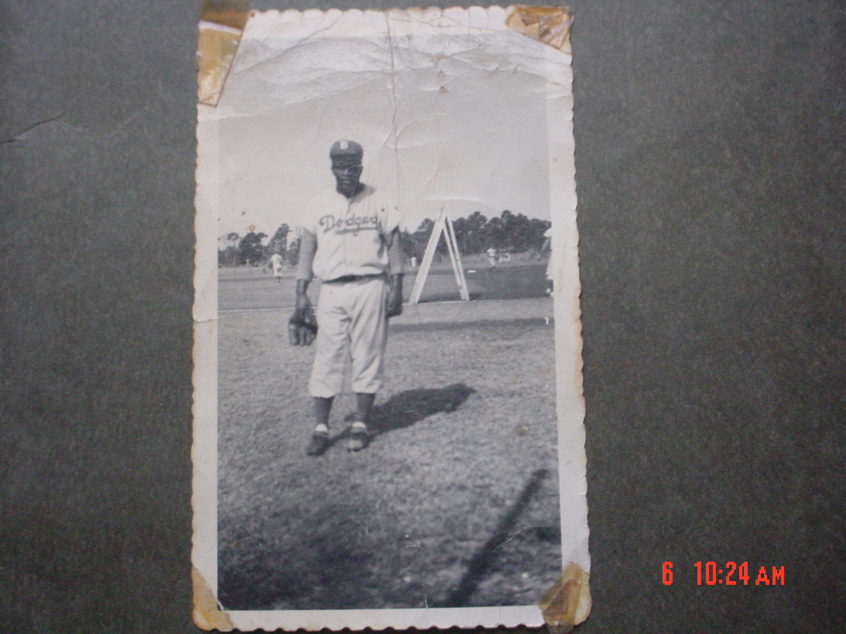 Jackie Robinson Black & White Signed Poloroid