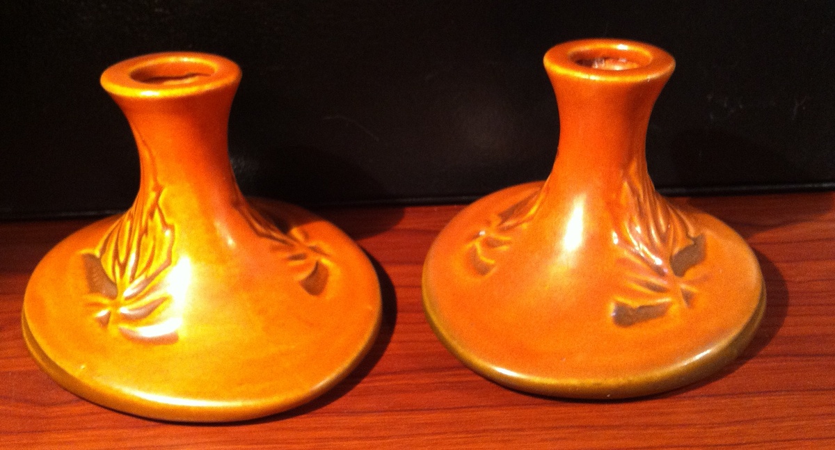 Roseville Silhouette Candlesticks