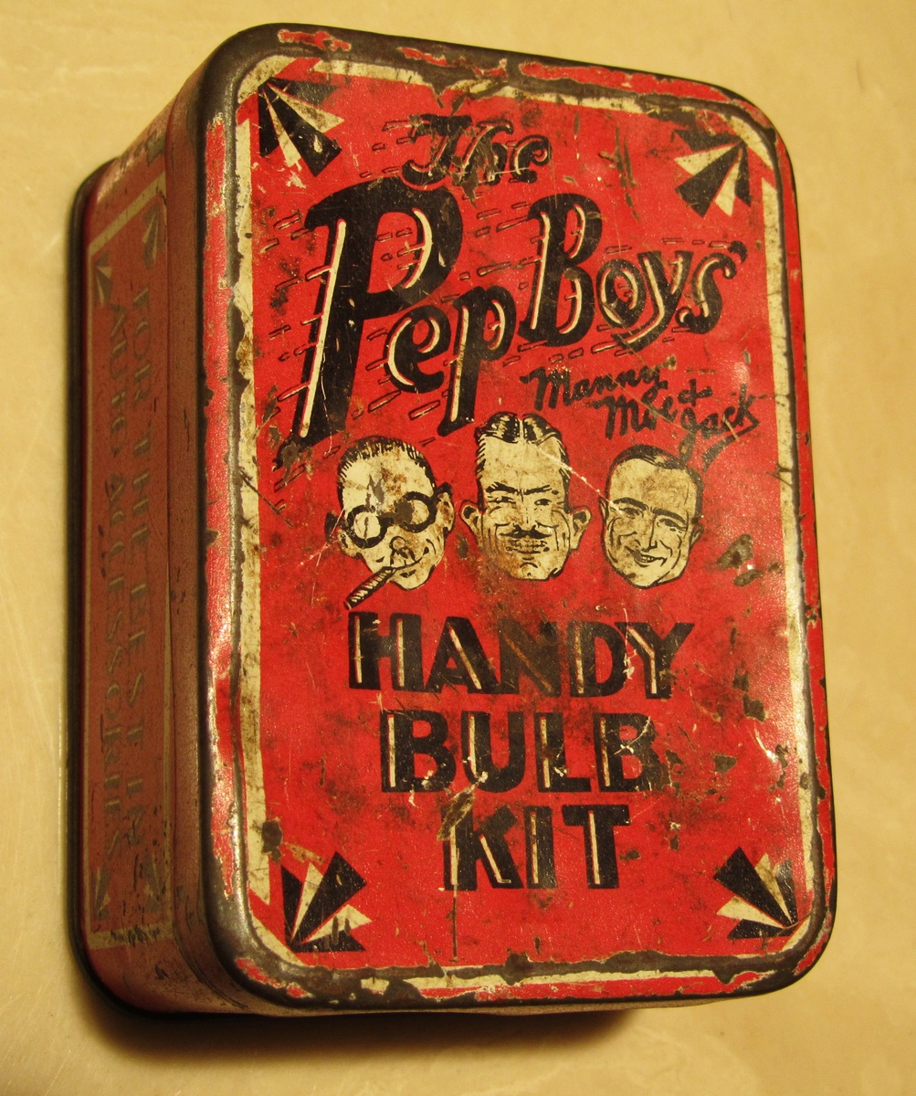 Pep Boys Handy Bulb Kit Tin Box