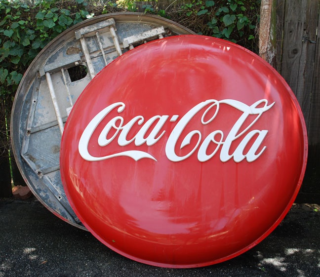pre 50's large plastic lighted button signs