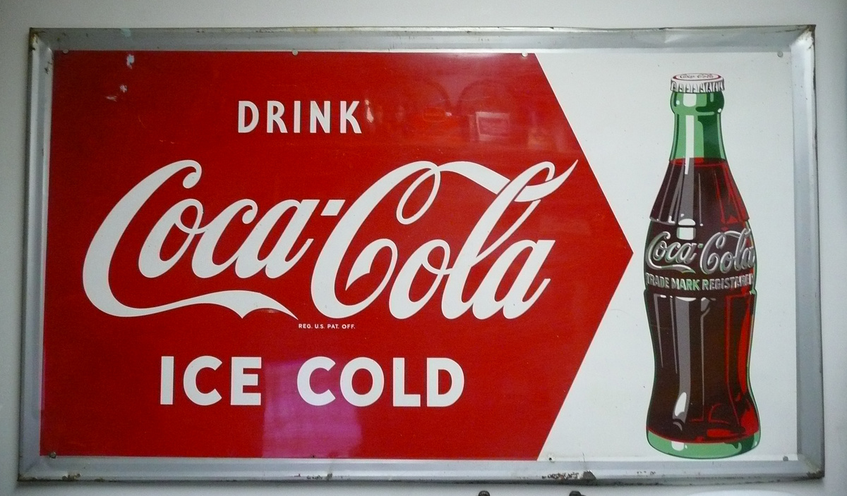 Drink Coca Cola Ice Cold Sign Large