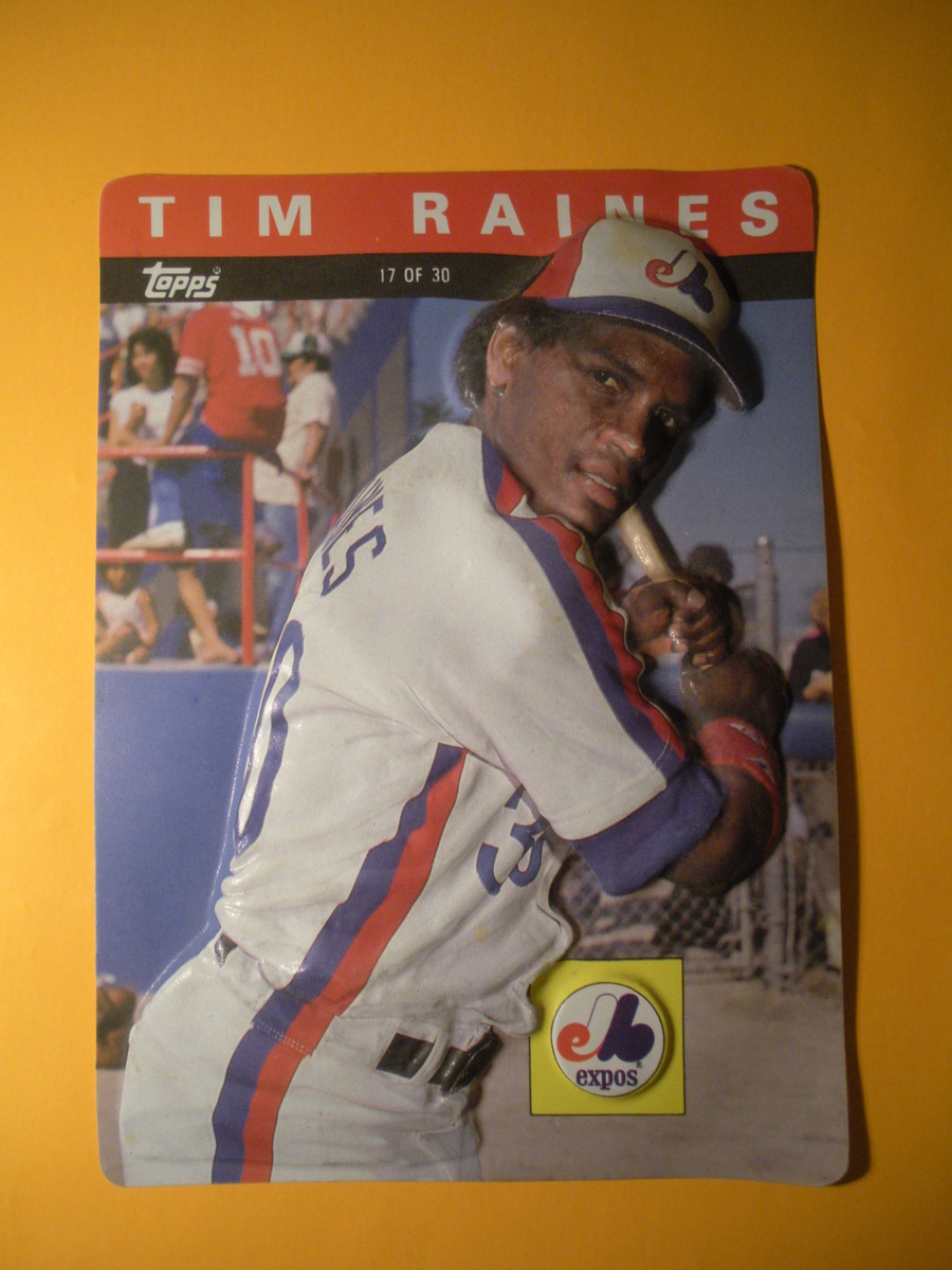Two LARGE plastic 3-D Base Ball Cards by Topps ... for a display??? I can not find another like them. - Baseball