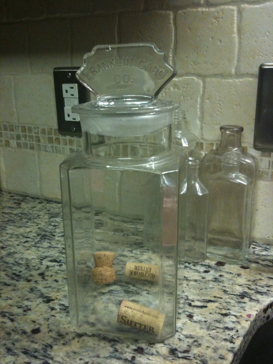 Franklin Caro Co glass candy container - Kitchen