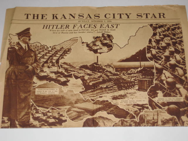 Old Newspaper WWII