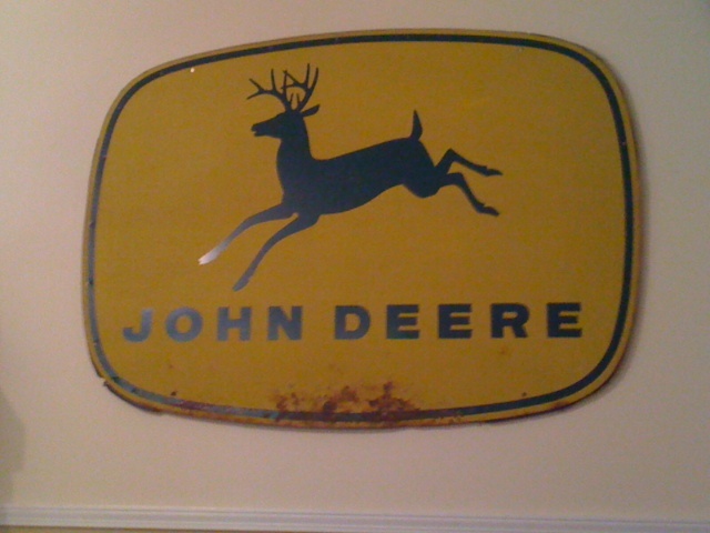 Vintage John Deere Tractor Sign