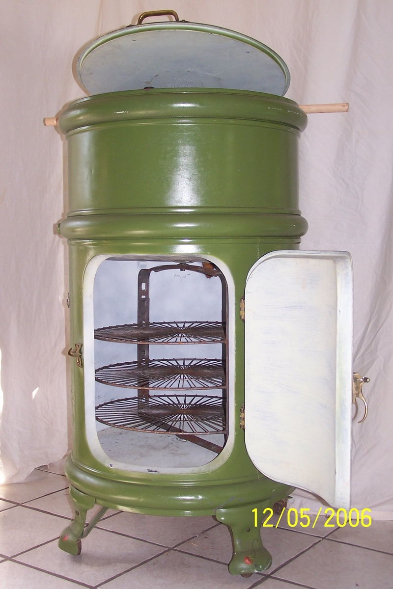 1908 Round Metal Icebox (NOT FRIDGE) - Kitchen