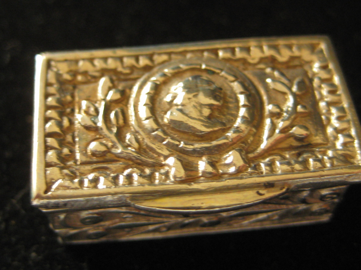 German silver pill box