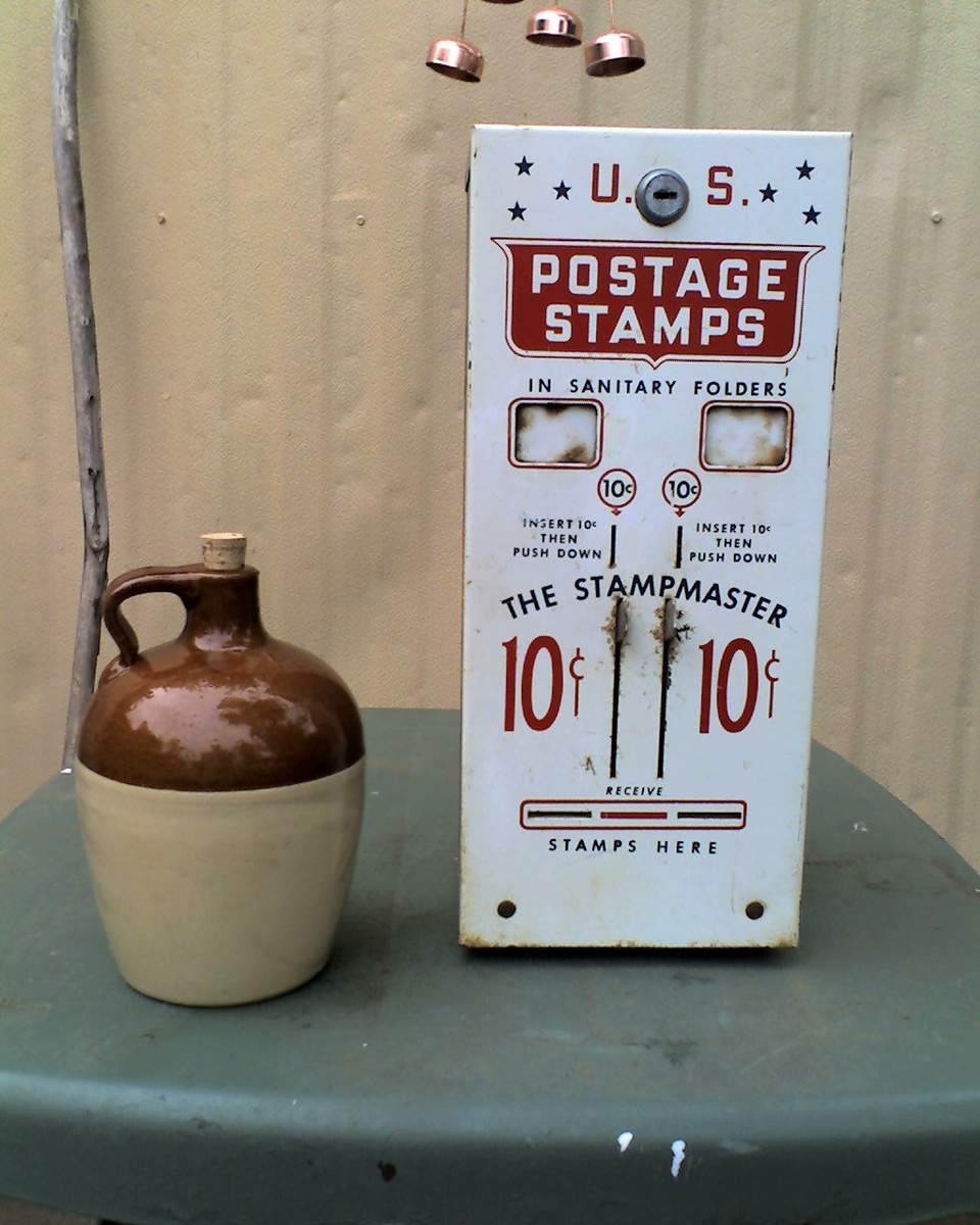 Stamp Machine and Little Brown Jug