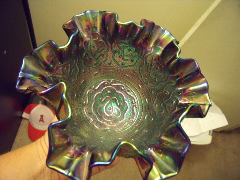 2 Fenton Carnival Glass Pieces.... HELP