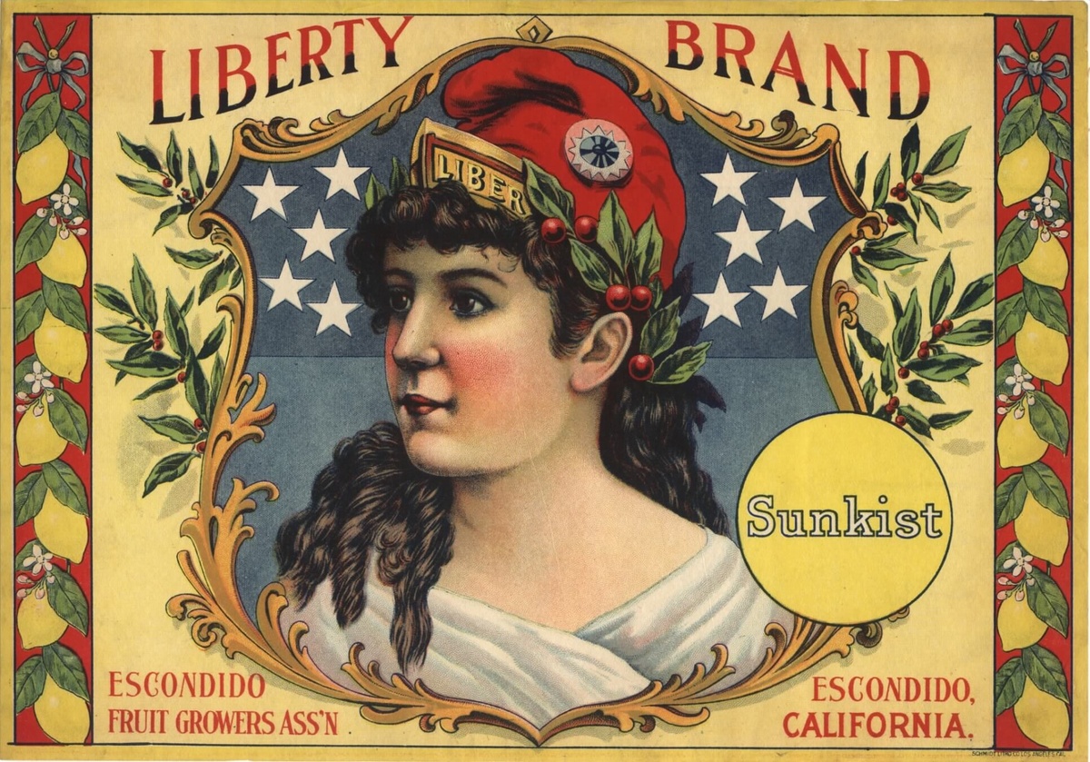 Super Rare Escondido San Diego Patriotic Crate Label