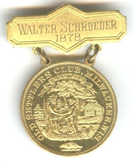 Milwaukee Old Settlers Club Member Medal - Victorian Era