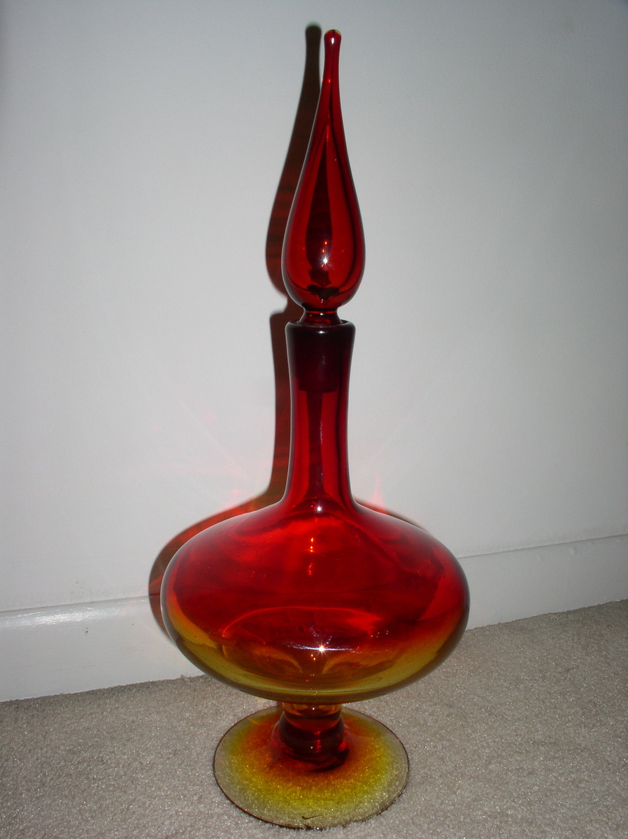 Blenko 6212 Amberina Tangerine.