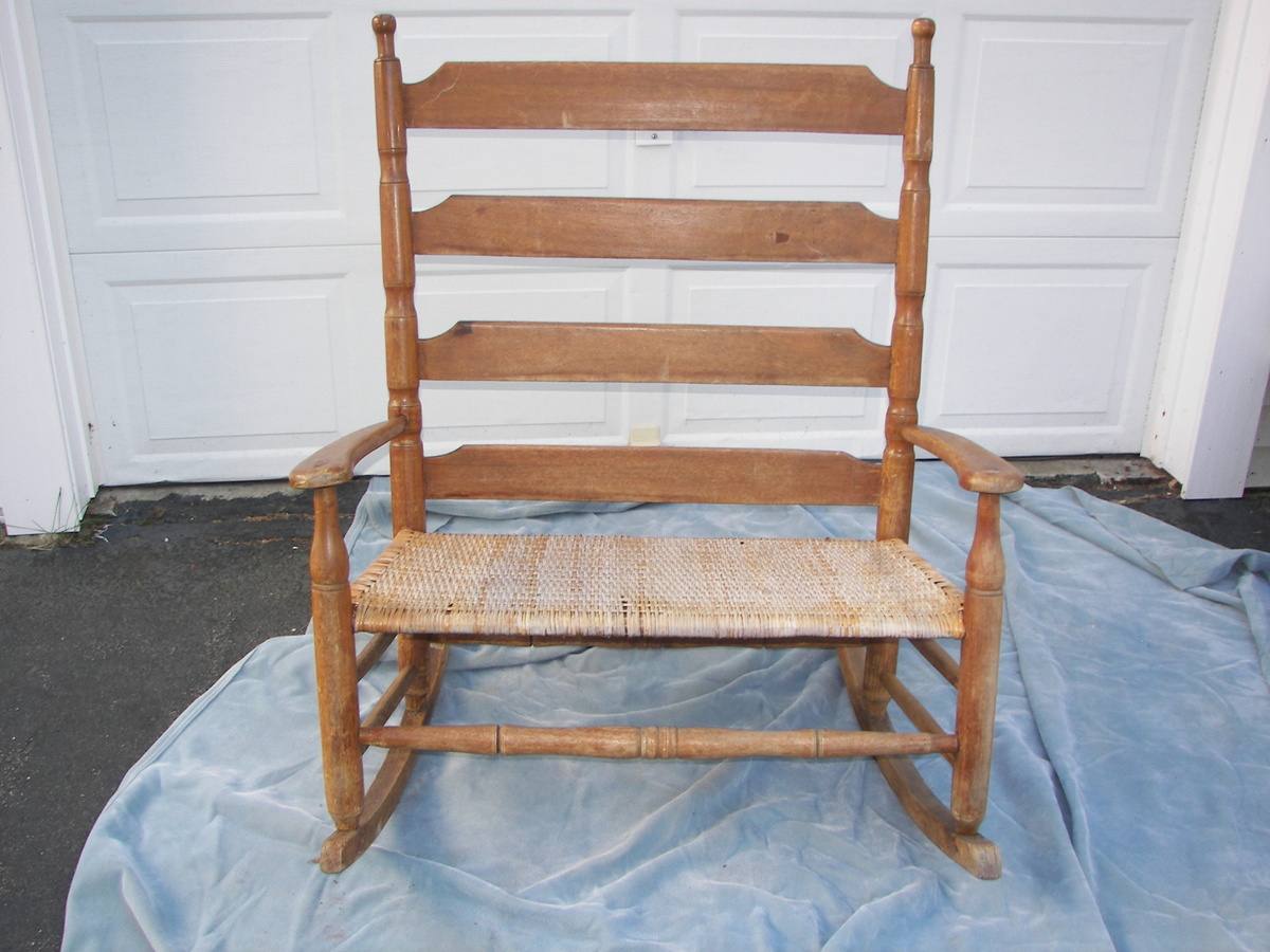 Ladder back settee/loveseat rocking chair
