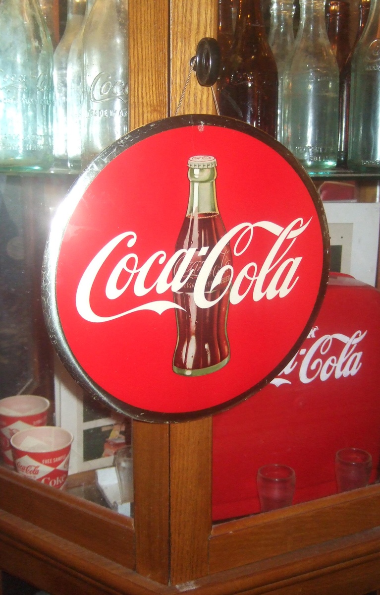 1950's Coca-Cola Celluloid Sign