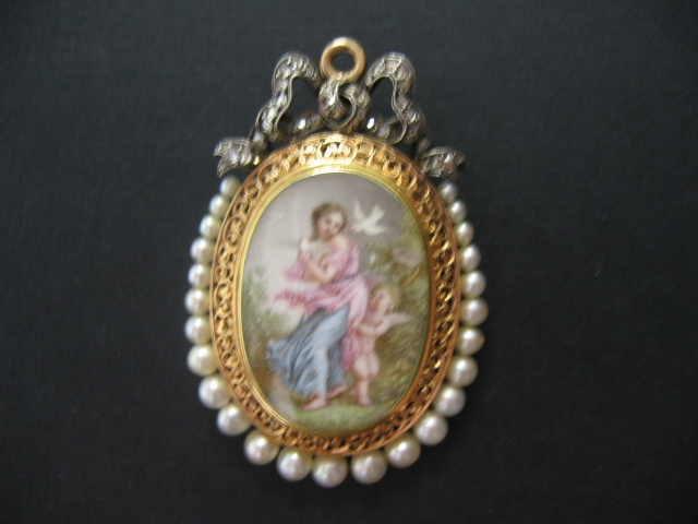 French Mourning Locket / Pendant