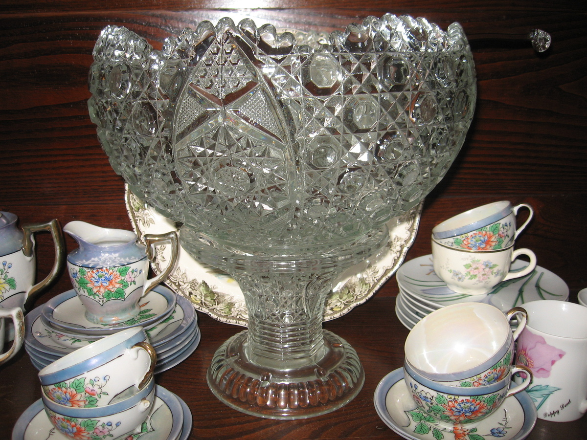 Cut Glass Punch Bowl...1960's