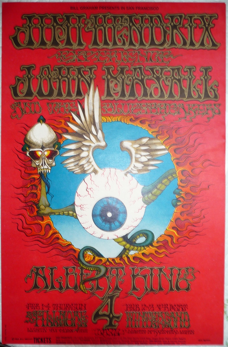 Houston Freeburg Collection of Sixties Rock Concert & Blacklight Posters - Posters and Prints