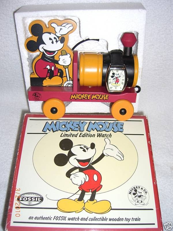 1990's Fossil pull-toy Mickey - Wristwatches