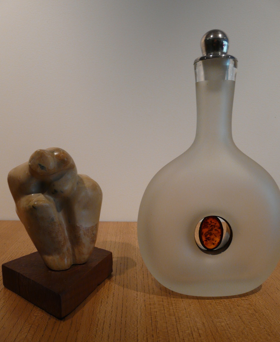 FORATO DECANTER INSET WITH AMBER - Art Glass