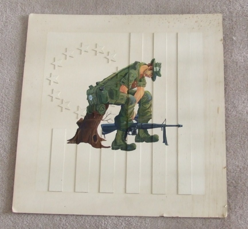 Viet Nam infantryman artwork c. 1971 - Military and Wartime