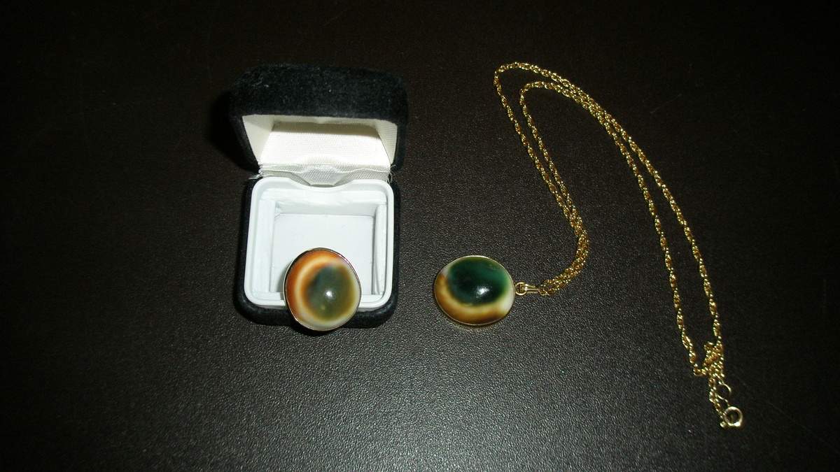 My Mother's Cat Eye Ring and Necklace